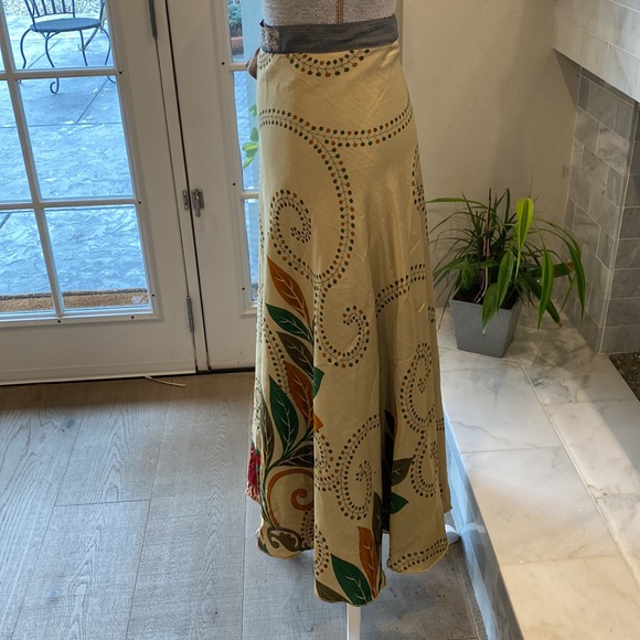 Unique Reversible Floral MIDI Wrap Skirt Size S/M - Picture 4 of 15